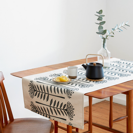 Table Runner Tall Protea Charcoal