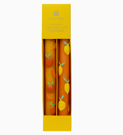 Citrus Taper Candles | 2 Pack