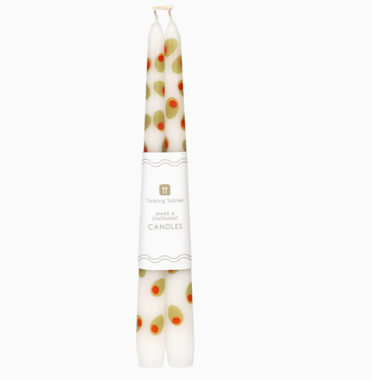 Olive Taper Dinner Candles | 2 Pack